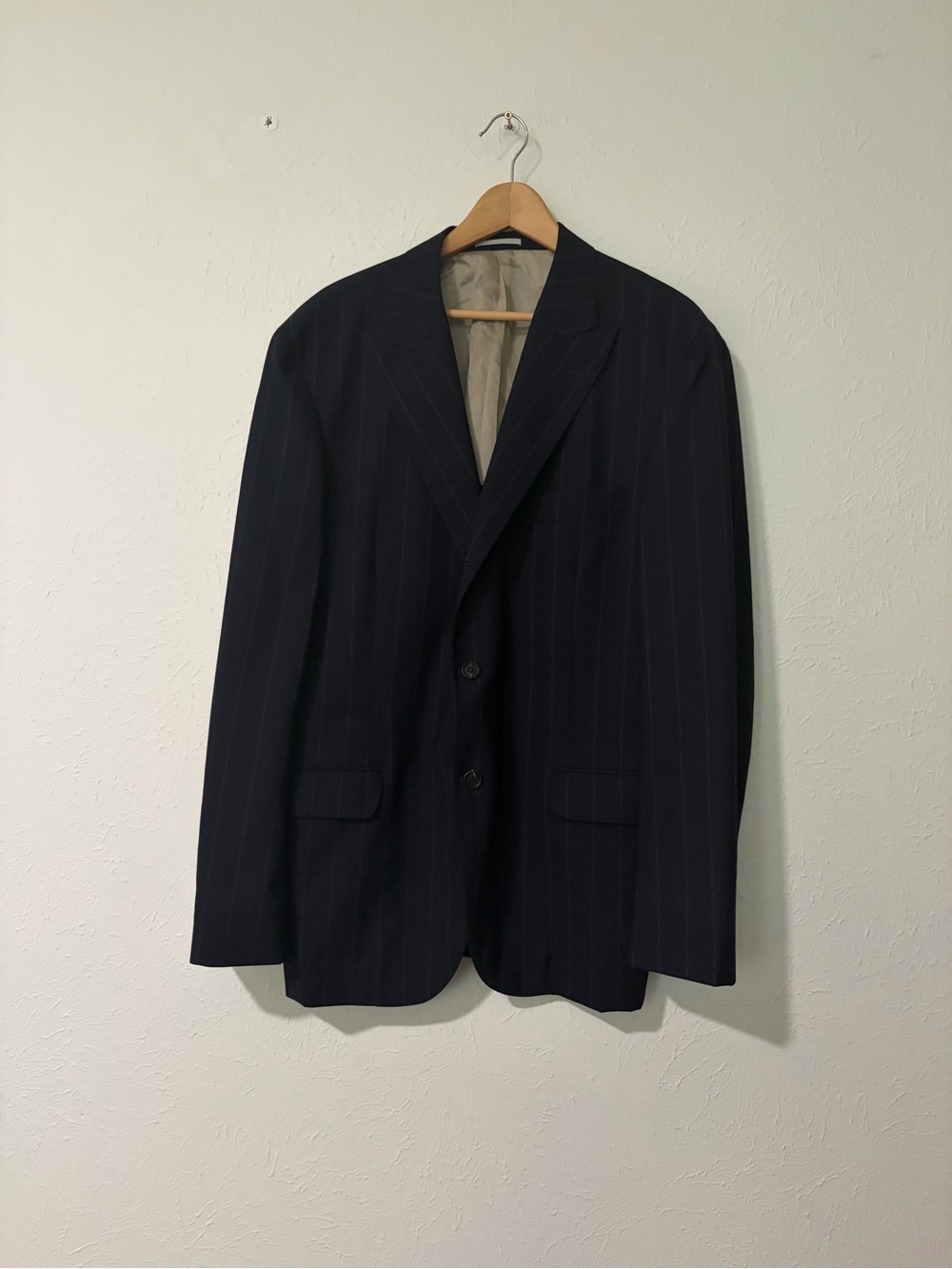 Brunello Cucinelli Men's Wool Pinstripe Blazer Size 58 "US 46"